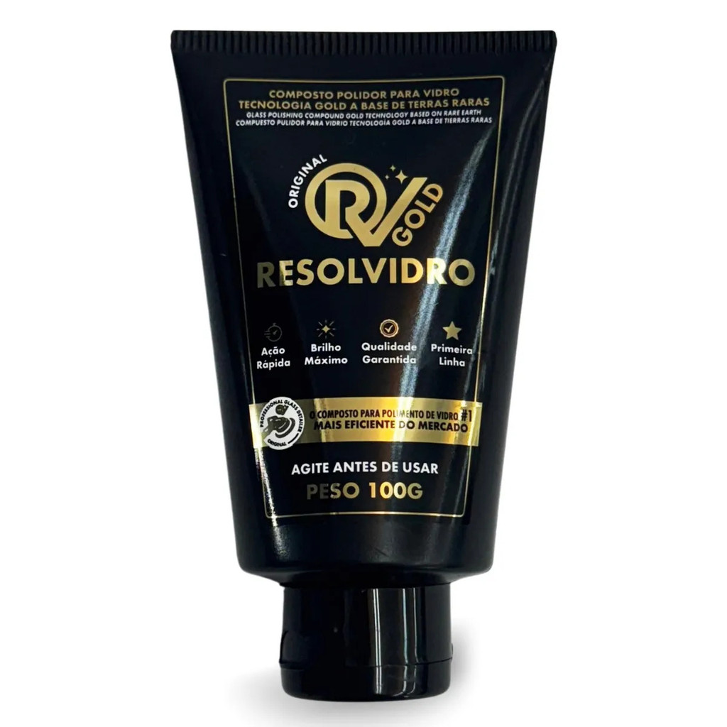 Resolvidro Polidor De Vidros Gold 100G