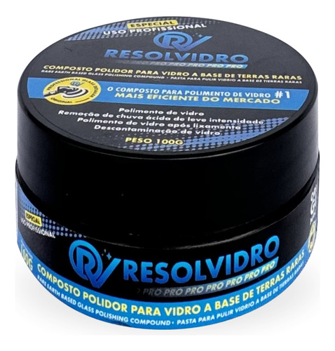 Resolvidro Composto Polidor De Vidros - 100G