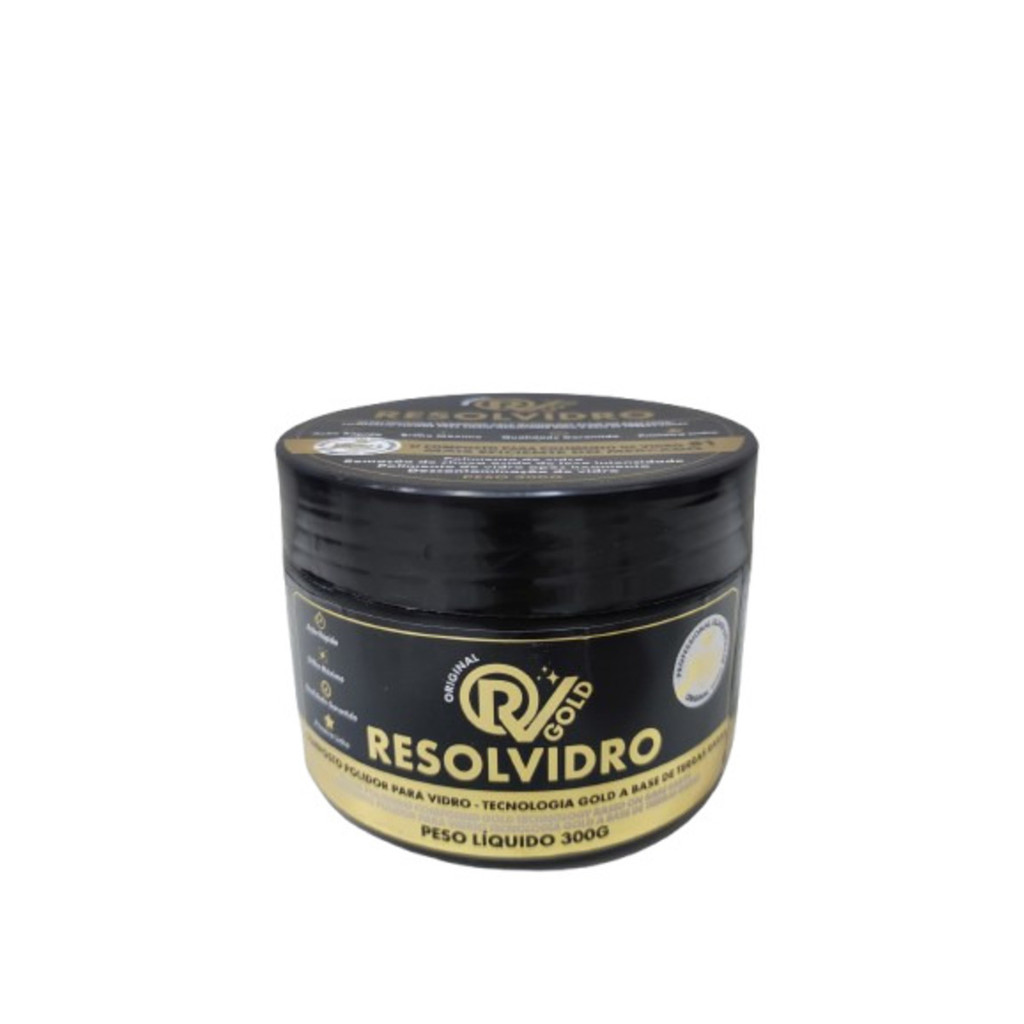 Composto Em Pó Polidor De Vidro Gold 300g -Resolvidro
