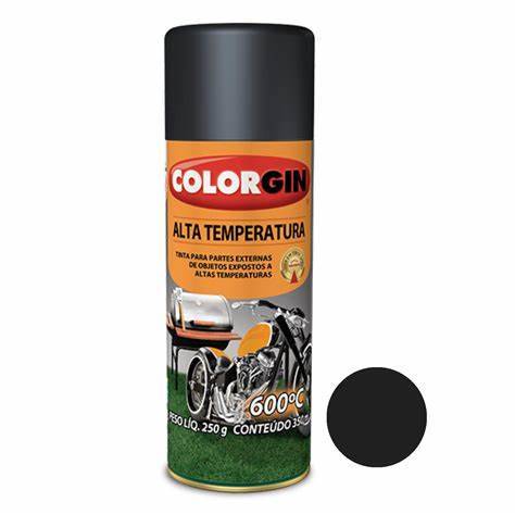 TINTA SPRAY PRETO FOSCO ALTA TEMPERATURA