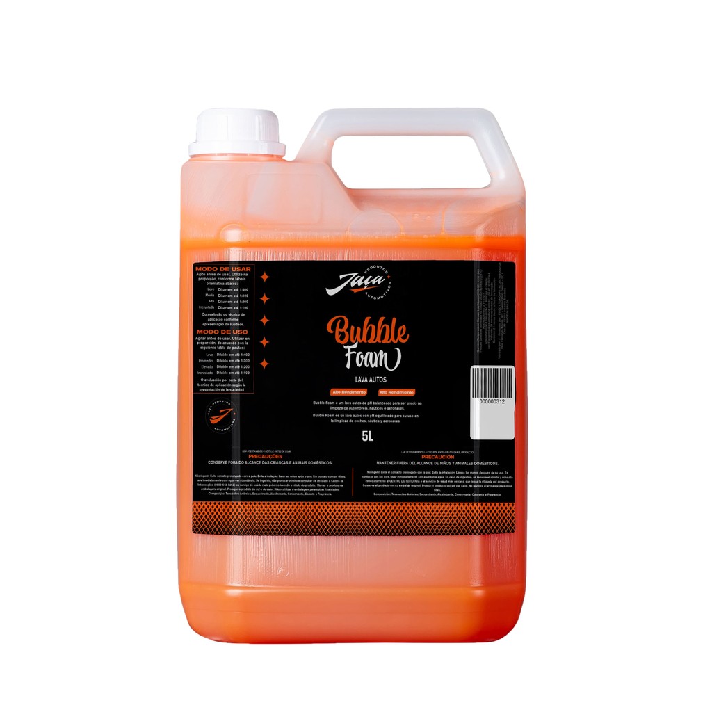 Shampoo Bubble Foam 5L 1:400 Jaça Produtos