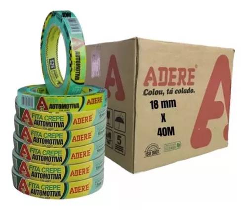 CAIXA FITA CREPE AUTOMOTIVA VERDE 18MM X 40M 32UN