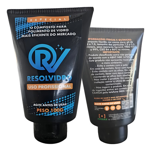 Composto Polidor De Vidro Pronto Uso 100g -resolvidro