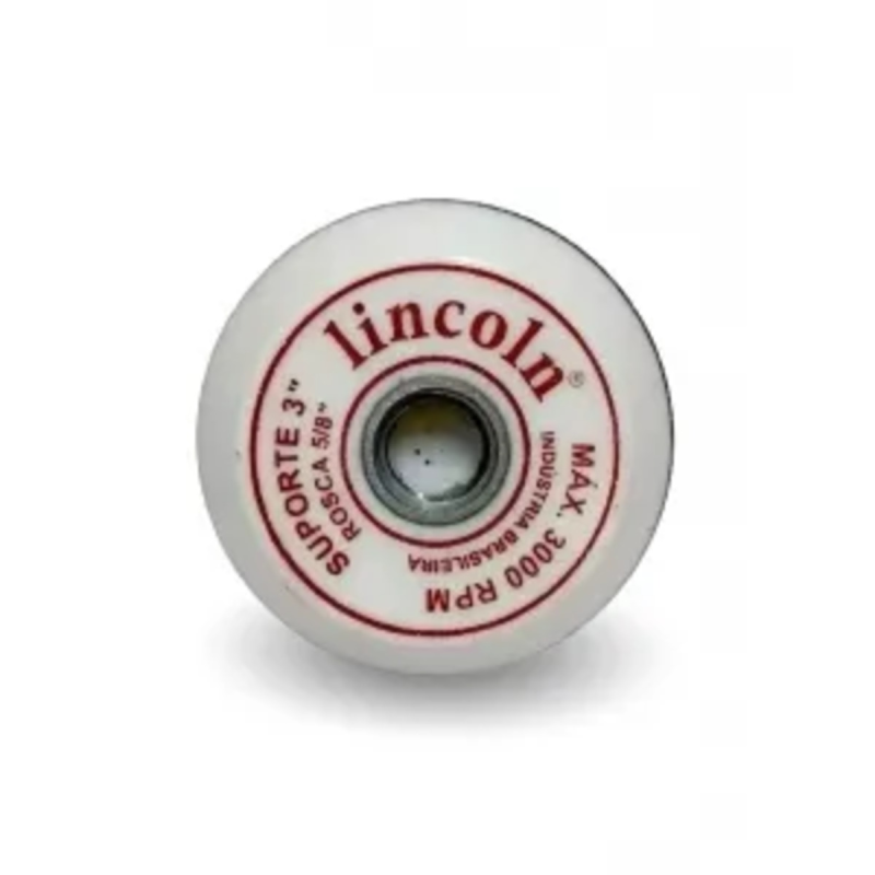 Disco Suporte 3" Lincoln 5/8 Super Velcro Para Boina Polimento