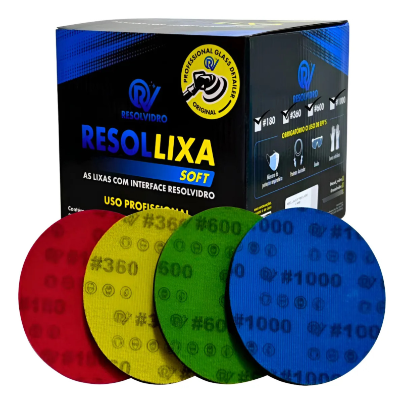 Kit Resollixa Soft Resolvidro 5  #180/360/600/1000